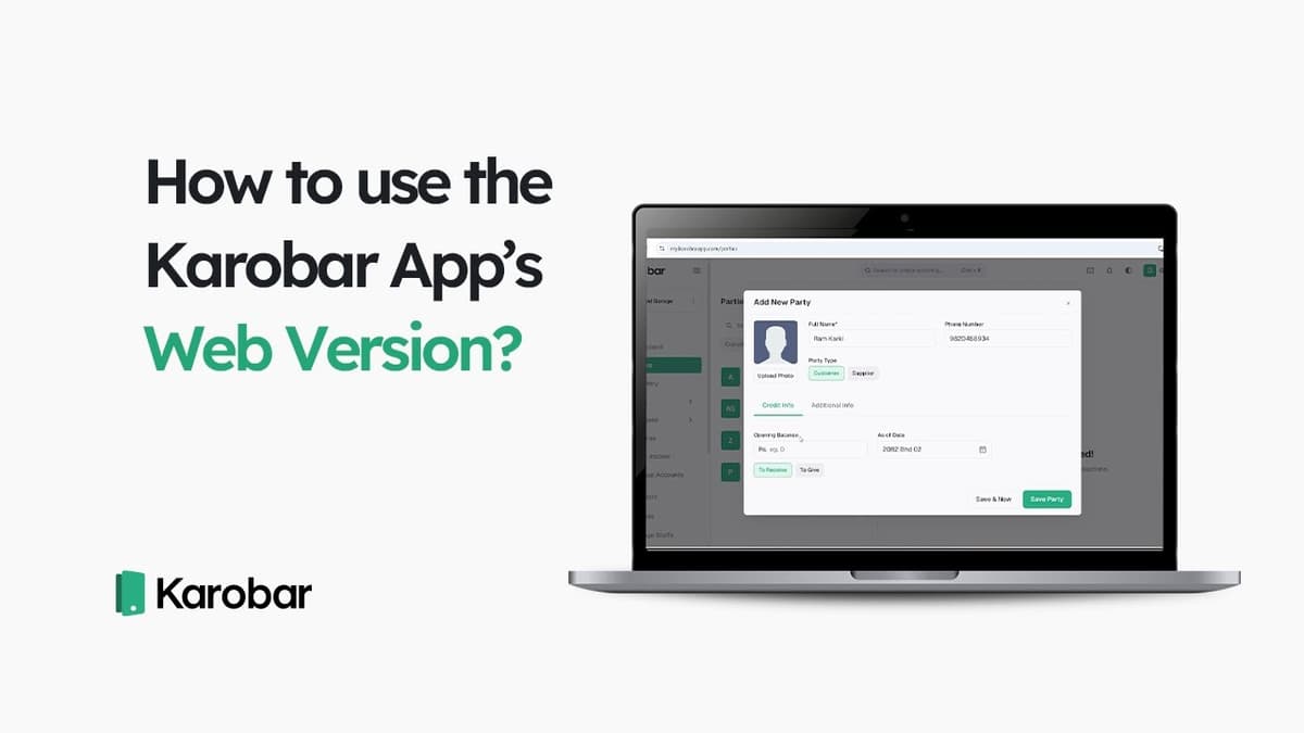 How to Use Karobar Desktop Web Version?
